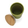 Mug 300ml en PP recyclé GRS avec couvercle en bambou
