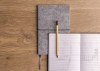 Cahier A5 à couverture souple en feutre recyclé certifié GRS