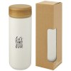 Gobelet en céramique Lumi de 300 ml avec couvercle en bambou