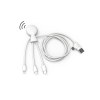 Mr Bio Smart Long - Câble de charge multi-connecteurs 1m Double entrée Type-C