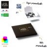 Carte 9 Carrés 4g avec bagues personnalisables - Impression Recto-Verso