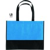 Sac shopping bi-couleur 80grs non tissé avec soufflets