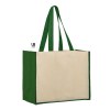 Sac shopping 320grs coton avec soufflets en jute : sunset