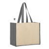 Sac shopping 320grs coton avec soufflets en jute : sunset