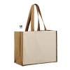 Sac shopping 320grs coton avec soufflets en jute : sunset