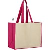 Sac shopping 320grs coton avec soufflets en jute