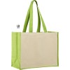 Sac shopping 320grs coton avec soufflets en jute : sunset