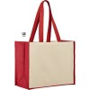 Sac shopping 320grs coton avec soufflets en jute