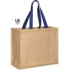 Sac shopping en jute avec poignées en coton teintée