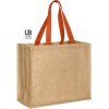 Sac shopping en jute avec poignées en coton teintée