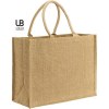 Sac shopping en jute scintillante lurex avec anses rondes
