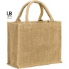 Petit sac shopping en jute scintillante lurex avec anses rondes