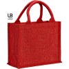Petit sac shopping en jute scintillante lurex avec anses rondes