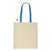 Tote bag 220 grs coton avec poignées et soufflets colorés