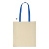 Tote bag 220 grs coton avec poignées et soufflets colorés