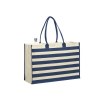 Sac shopping zippé 340grs coton canvas laminé avec fond rigide amovible