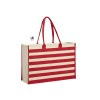 Sac shopping zippé 340grs coton canvas laminé avec fond rigide amovible
