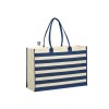 Sac shopping zippé 340grs coton canvas laminé avec fond rigide amovible : croisette