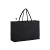 Sac shopping zippé 340grs coton canvas laminé avec fond rigide amovible