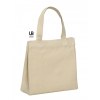 Tote bag 220grs coton avec soufflets et bouton pression