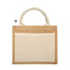 Sac shopping jute avec anses et poche avant en coton : darwin