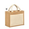 Sac shopping jute avec anses et poche avant en coton : darwin