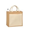 Sac shopping jute avec anses et poche avant en coton : brisbane