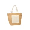Sac shopping t-bottom jute  avec poche coton : ios