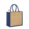 Sac shopping jute avec anses et soufflets de couleurs