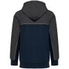 Veste molleton bicolore zippée à capuche écoresponsable unisexe