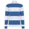 Polo rugby rayé manches longues unisexe