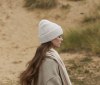 Bonnet en maille côtelée