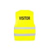 Gilet de sécurité imprimé Visitor ou Security