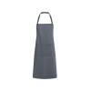 Tablier à bavette en polycoton avec poche
