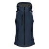 Bodywarmer femme en softshell avec capuche