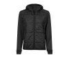 Veste bi-matière à capuche femme