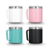 MUG ISOTHERME DOUBLE PAROI INOX AVEC COUVERCLE