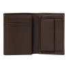 Porte-cartes Flap Button Marron