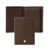 Porte-cartes Flap Button Marron
