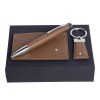 Parure Chronobike Camel (stylo bille, porte-clefs & porte-cartes)