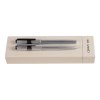 Parure Block Brushed Chrome (stylo bille & stylo roller)