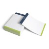 Bloc-note encolle aimante-micro 80x80mm-30 feuillets-impression recto noir