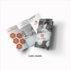 Depliant maxi-format ferme plie 99x210mm-format ouvert 210x297-2 plis roules-impression quadri recto verso-papier 135gr brillant