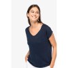 T-shirt col V en lin femme