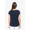 T-shirt col V en lin femme