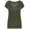 T-shirt col V en lin femme