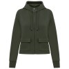 Sweat-shirt écoresponsable zippé à capuche French Terry femme