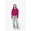 Sweat-shirt écoresponsable à col rond oversize crop femme