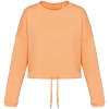 Sweat-shirt écoresponsable à col rond oversize crop femme