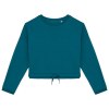 Sweat-shirt écoresponsable à col rond oversize crop femme